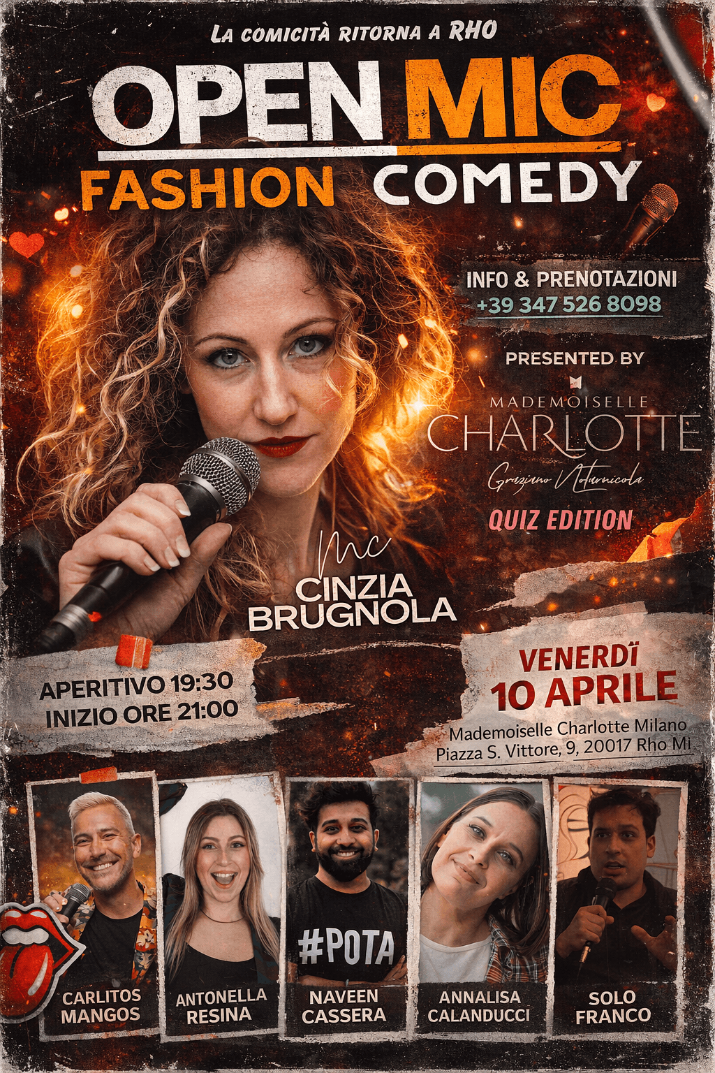 Open Mic Milano - Locandina stand up comedy: FASHION COMEDY