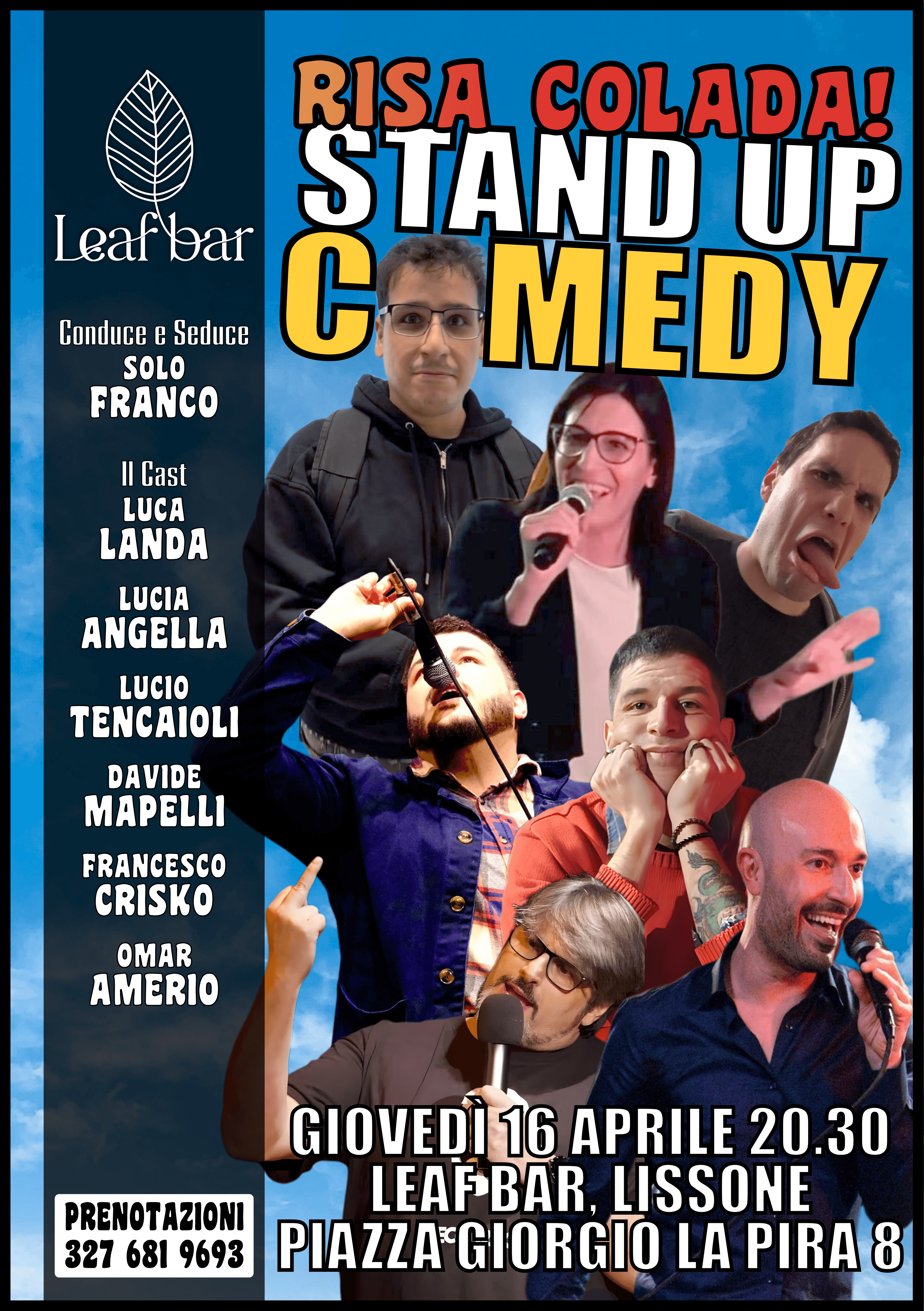 Open Mic Milano - Locandina stand up comedy: Risa Colada Standup Comedy